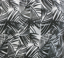 Black And White Bamboo Print Fabric Swatch