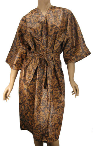 Salon Client Robe In Fleur De Lys Print