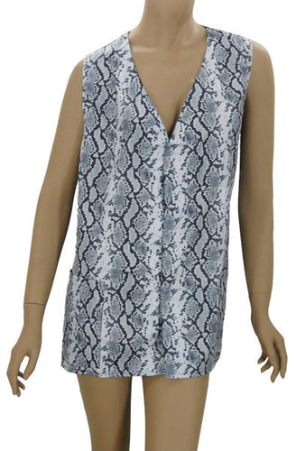 Plus Size Python Hair Salon Stylists Vest