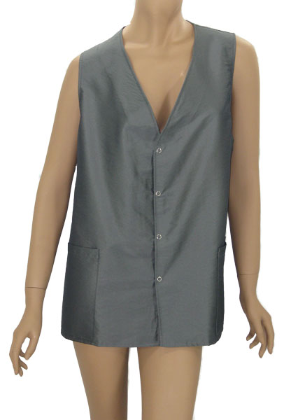 One Size Salon Stylist Sleeveless Vest In Silver Grey Water Resist Finish