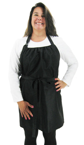 Big Busted Hair Dresser Dog Groomer Apron Black
