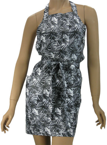 Black And White Bamboo Print Hair Styling Apron