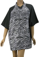 Zebra Black Unisex Stylist Hair Salon Groomer Shirt Medium