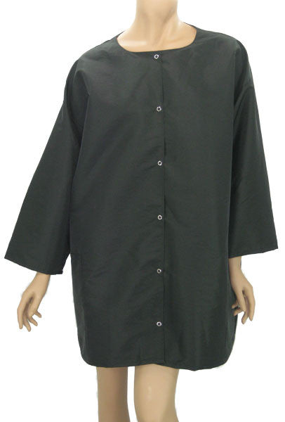 Plus Size Hair Stylist Salon Jacket In Black Shimmer