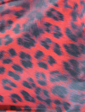 Plus size Red Leopard Hair Salon Stylist Vest Swatch