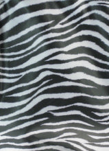 Zebra Hairdressers Apron Black and White Fabric Swatch